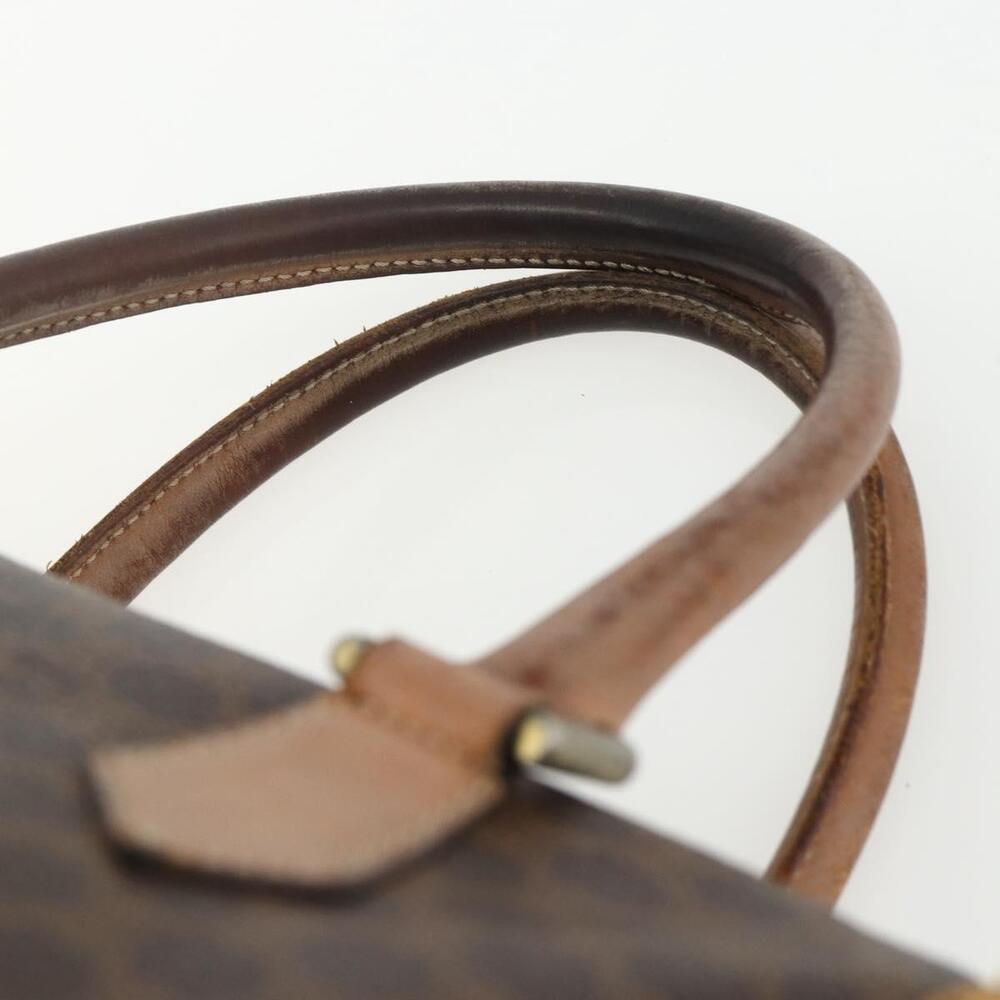 CELINE Macadam Canvas Hand Bag PVC Leather Brown Gold Auth ti3545 - Picture 14 of 16